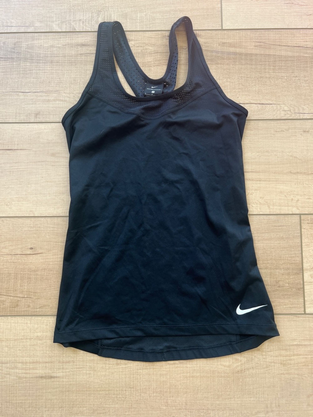Nike hyper cool Black Racerback Training Tank w/ White Swoosh, Small, never worn